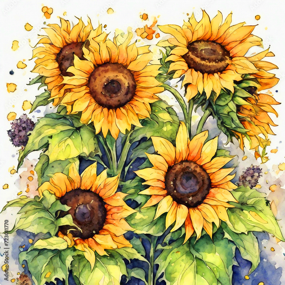 watercolor sunflowers digital paper illustration
watercolor sunflowers digital paper illustration