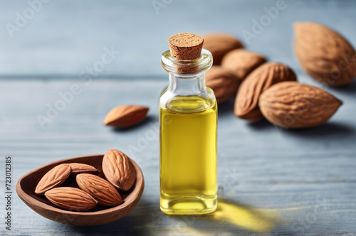  almond oil bottle close-up