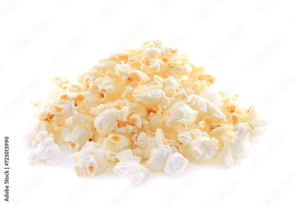 popcorn isolated on white background.