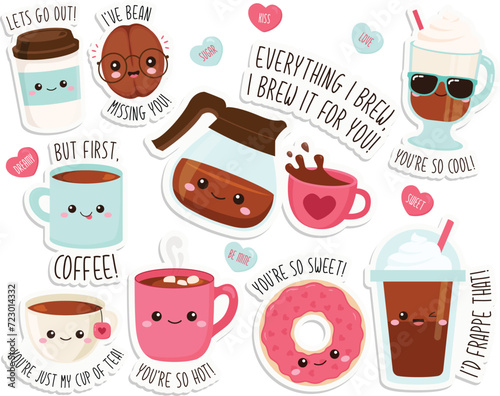 Valentine Coffee Puns, love you a latte