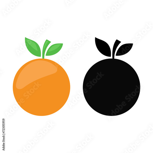 lemon or orange. Simple icon on white background