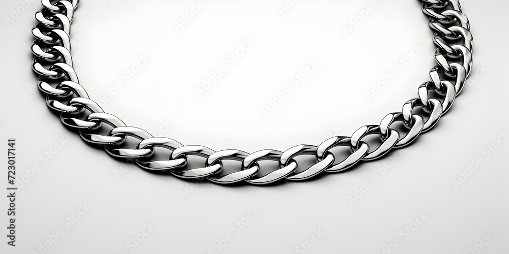 Obraz premium Close up of shining silver chain