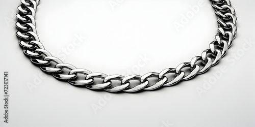Close up of shining silver chain
