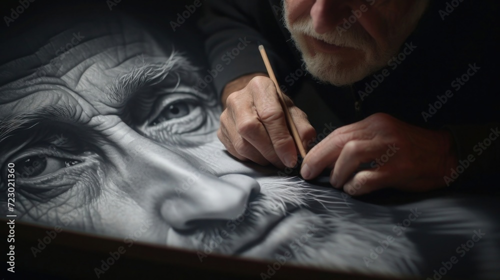 artist proudly presenting their hyper-realistic illustrations artist proudly presenting their hyper-realistic illustrations