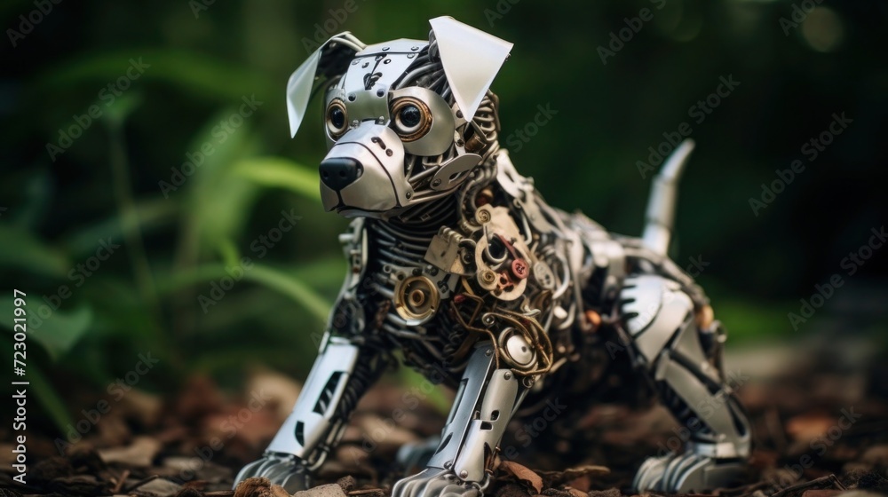 A dog crafted with titanium A dog crafted with titanium