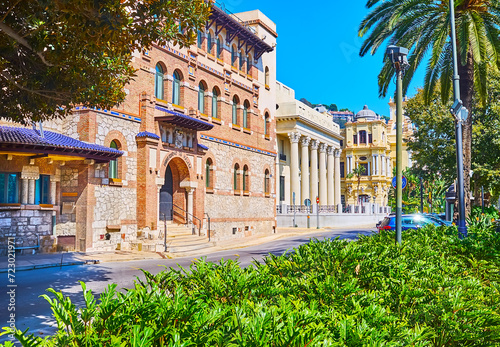 The building of University of Malaga and Bank of Spain in Malaga