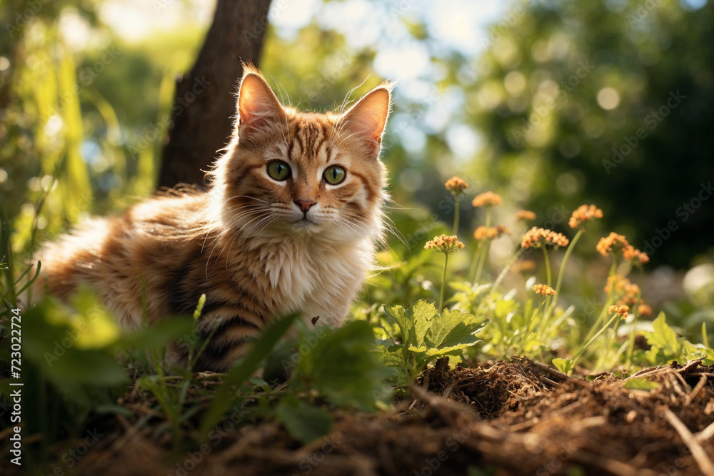Generative AI image of a Ginger Cat in Natural Light Generative AI image of a Ginger Cat in Natural Light