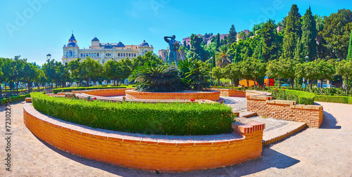 Gardens of Pedro Luis Alonso panorama, Malaga, Spain photo