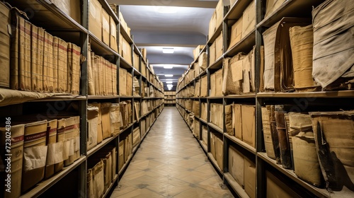 This archival warehouse is a guardian of memories  preserving the past for future generations