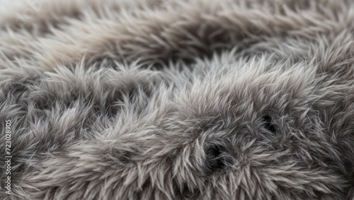 Abstract natural gray fur background texture, close-up, partial focus.