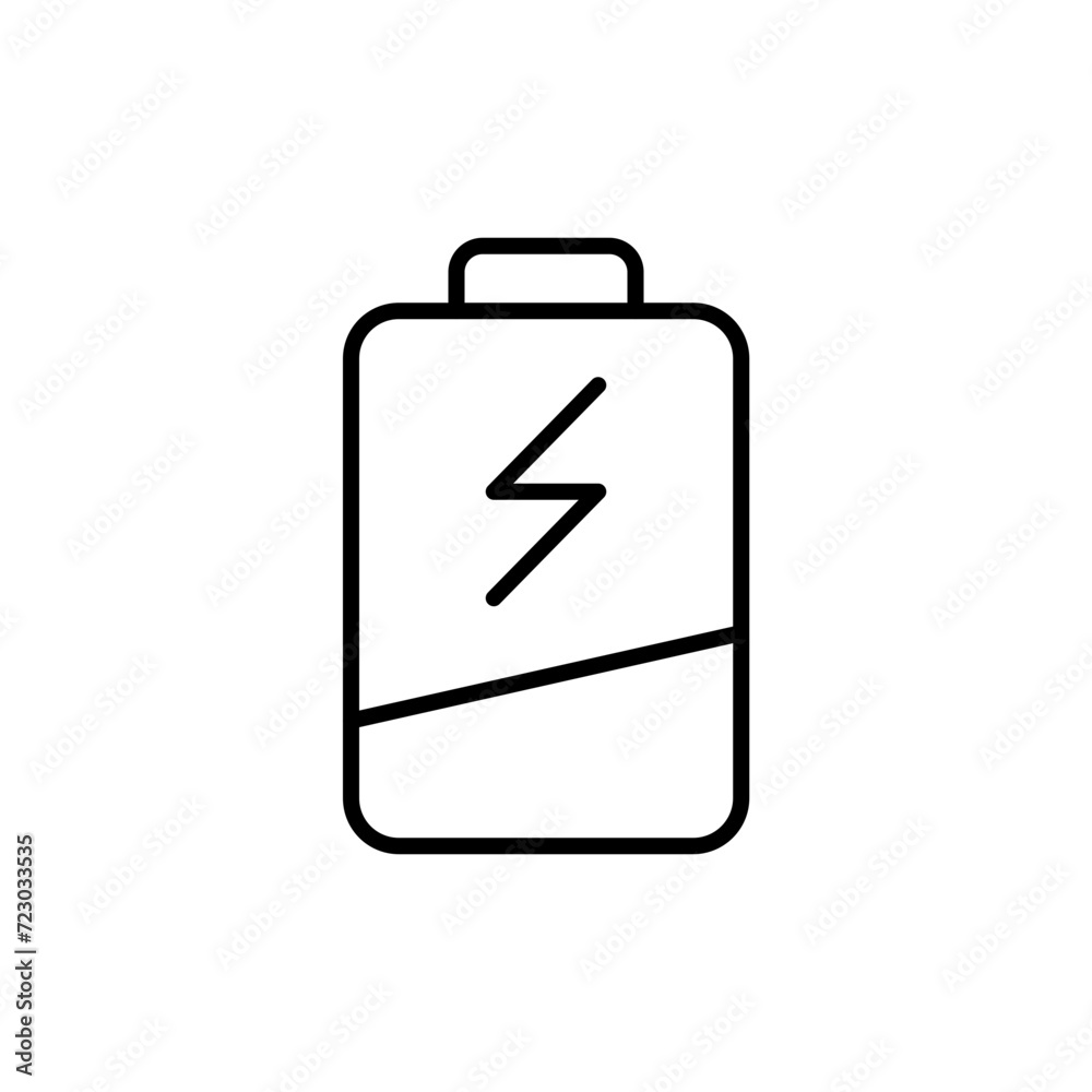 Battery charging outline icons, minimalist vector illustration ,simple transparent graphic element .Isolated on white background Battery charging outline icons, minimalist vector illustration ,simple transparent graphic element .Isolated on white background