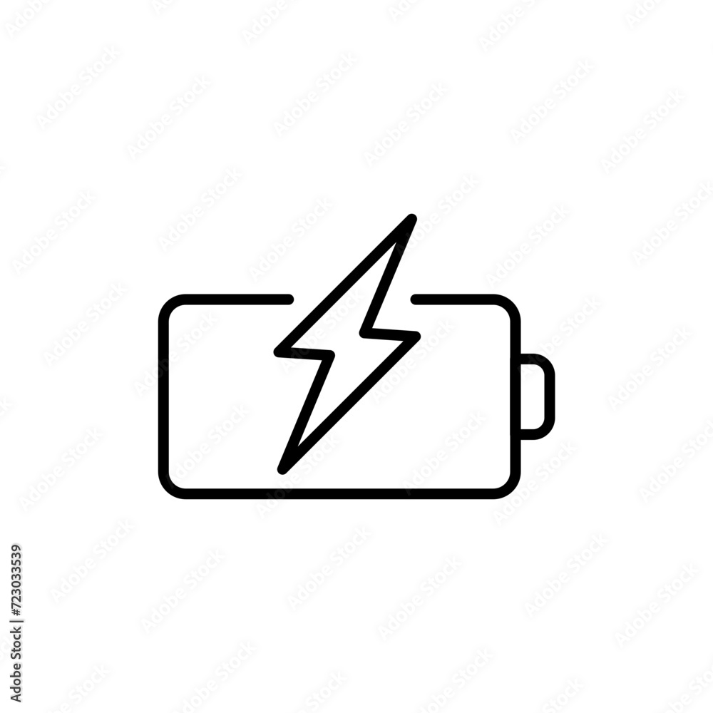 Battery power outline icons, minimalist vector illustration ,simple transparent graphic element .Isolated on white background Battery power outline icons, minimalist vector illustration ,simple transparent graphic element .Isolated on white background