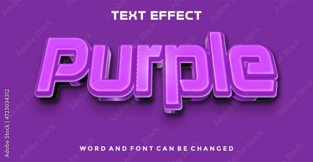 Purple editable text effect