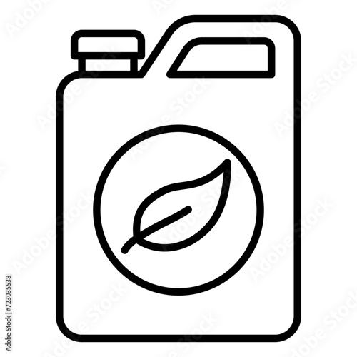 Environmentally friendly fuel oil jerry can icon