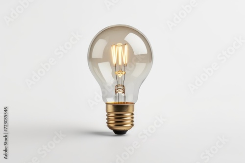 Close-up light bulb on white background