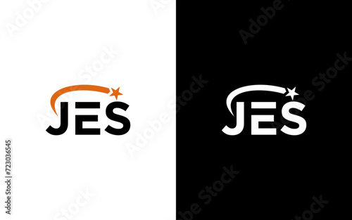 JES Letter Logo Design Template photo