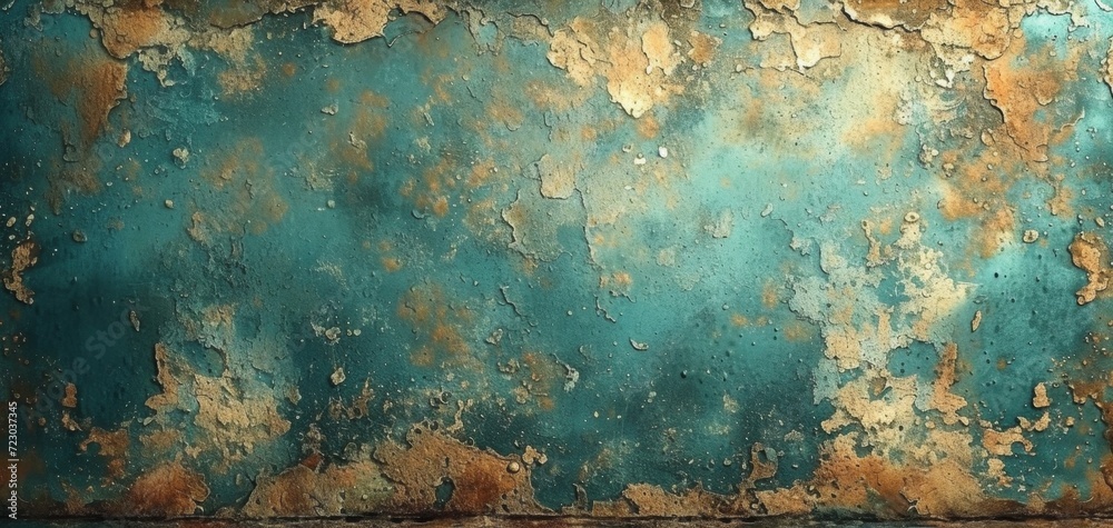 Abstract Rusty Metal Texture with Cracks. - obrazy, fototapety, plakaty 