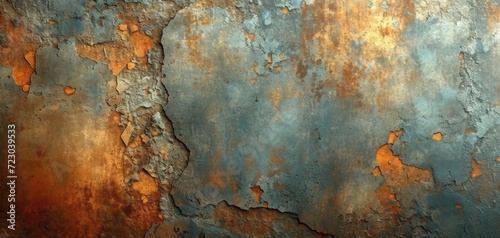 Abstract Rusty Metal Texture with Cracks.