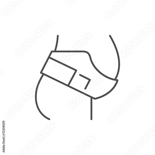 Pregnancy support belt line icon