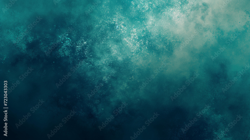 Teal Particle Mist Abstract Background