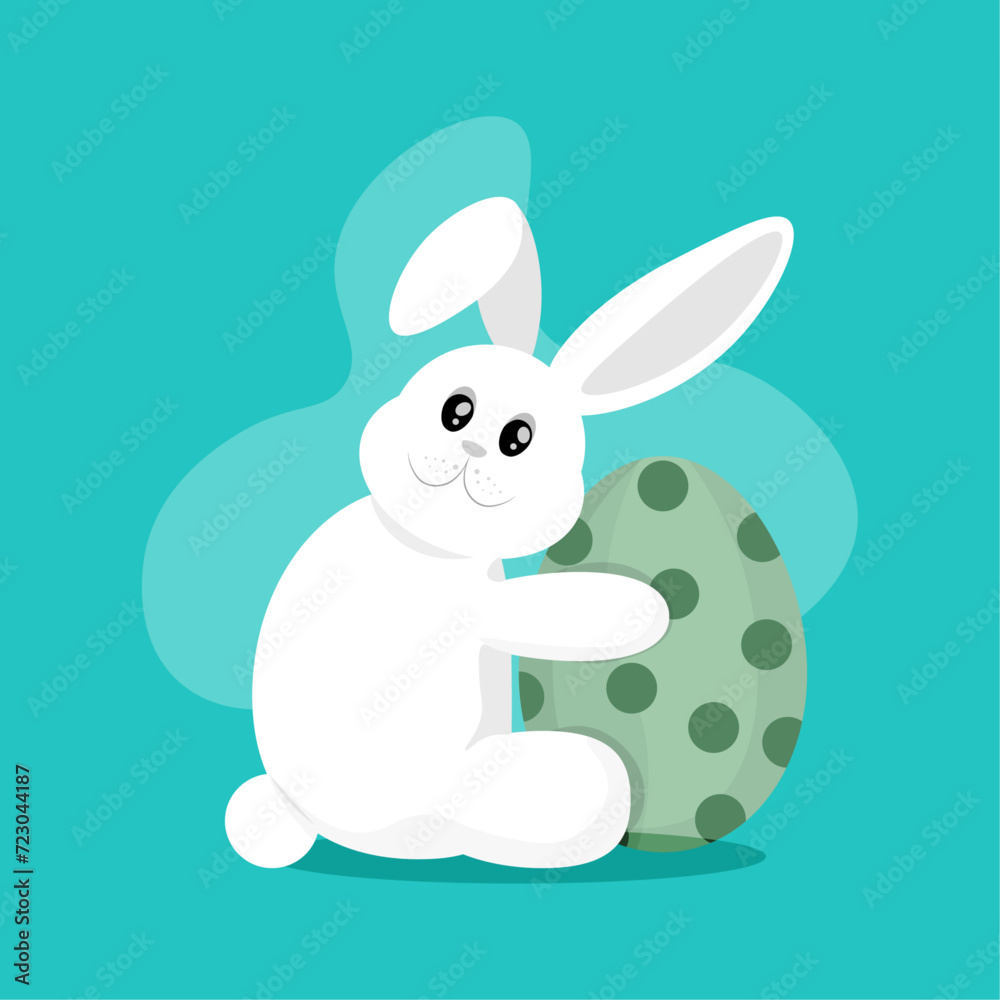 easter bunny with egg easter bunny with egg