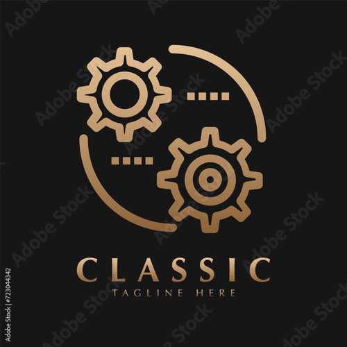 Metal gears and cogs vector