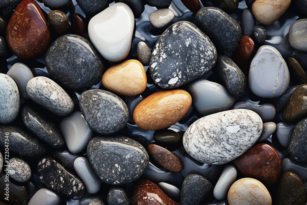 abstract sea stones, beautiful beach stones