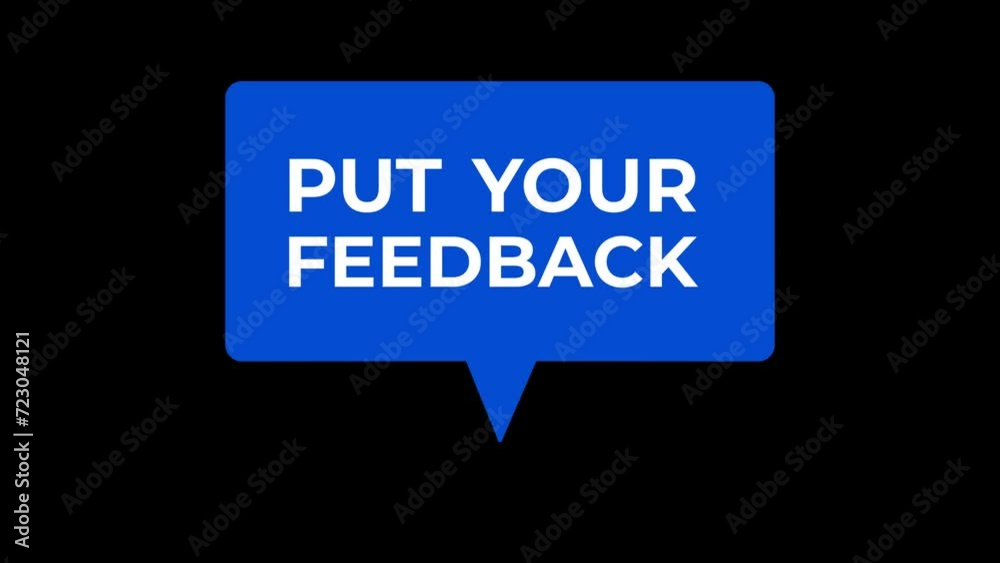 put your feedback popup Animation with transparent background put your feedback popup Animation with transparent background