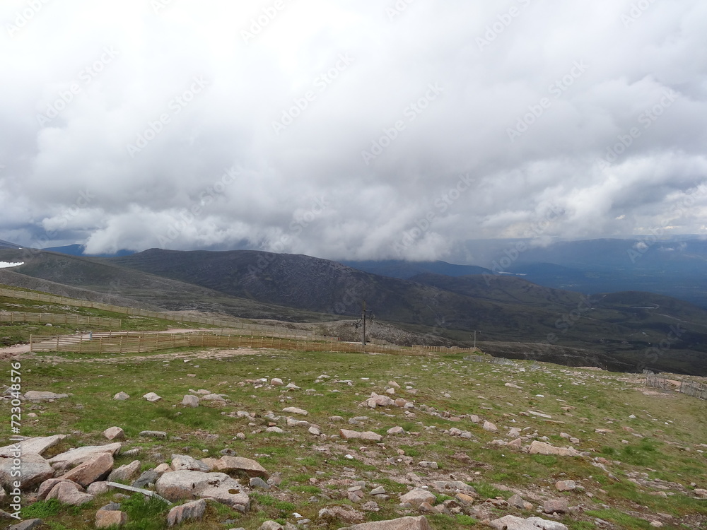Fototapeta premium Views around Cairngorms Mountain railway