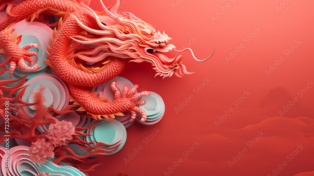 Chinese New Year background, red festive background