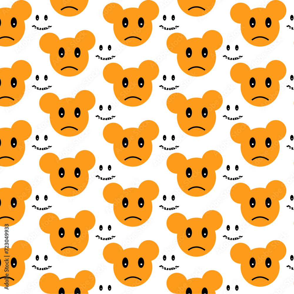 set of funny animals facial pattern set of funny animals facial pattern