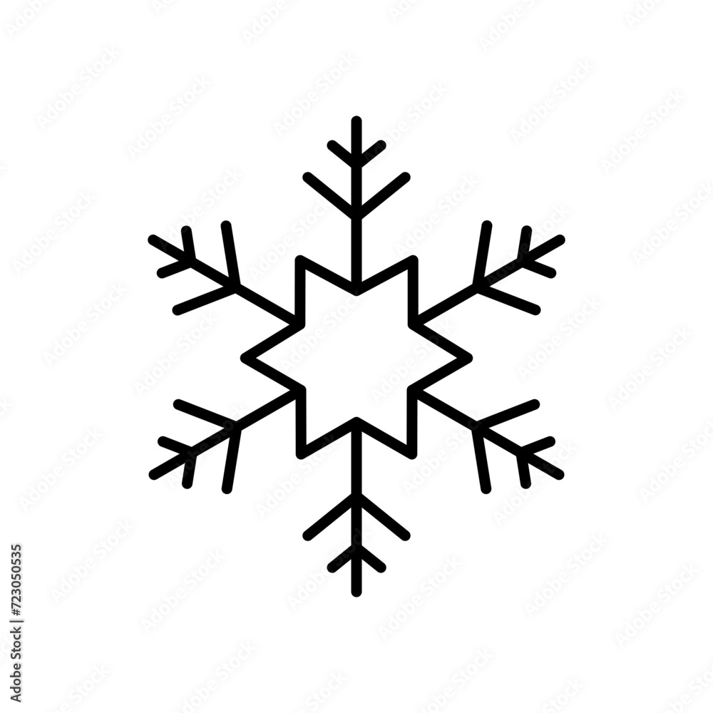 Snowflakes outline icons, minimalist vector illustration ,simple transparent graphic element .Isolated on white background Snowflakes outline icons, minimalist vector illustration ,simple transparent graphic element .Isolated on white background