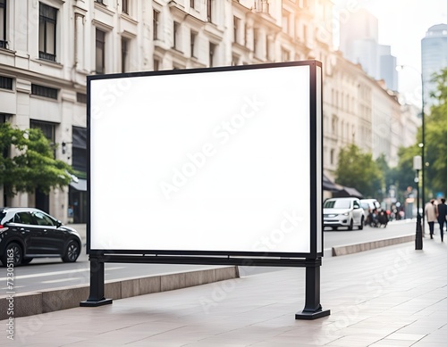 Panneau de publicité en ville 