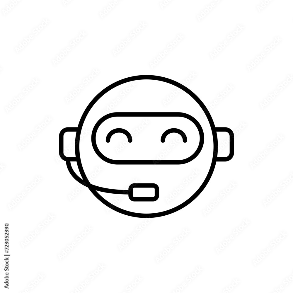 Chat bot outline icons, minimalist vector illustration ,simple transparent graphic element .Isolated on white background Chat bot outline icons, minimalist vector illustration ,simple transparent graphic element .Isolated on white background