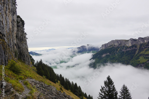 The panorama of the Appenzell Alps, Switzerland photo