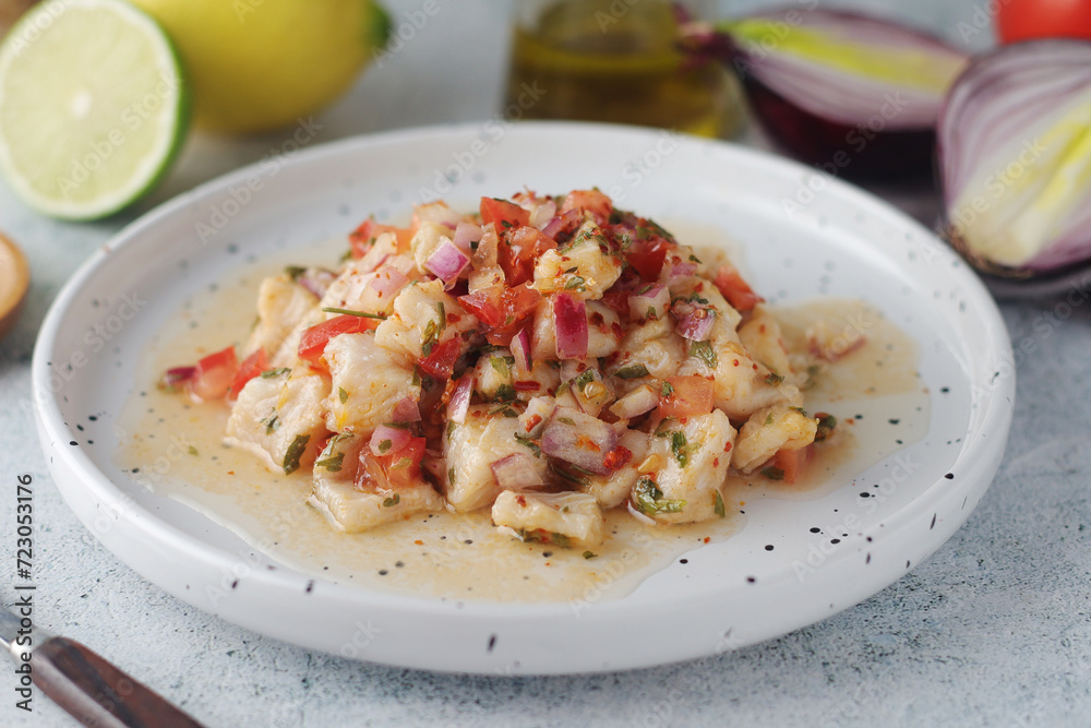 Ceviche, a fish dish of the cuisine of Peru Ceviche, a fish dish of the cuisine of Peru