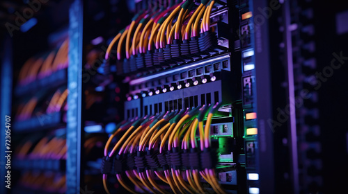 Complex networking cabling in server racks