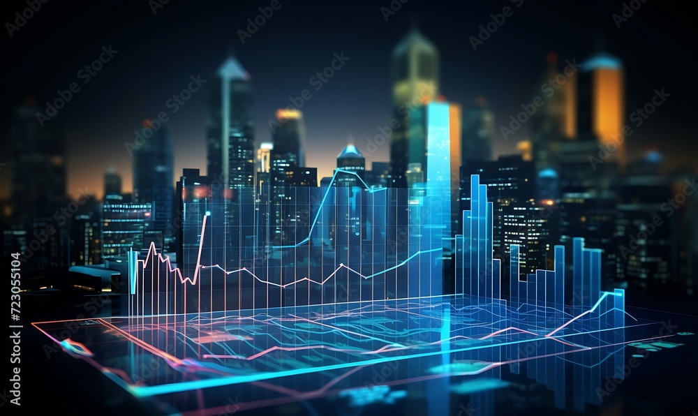 Management System to make report metrics connected to database. Corporate strategy for finance, operations, sales, marketing. finance data analytic graph. Generative Ai