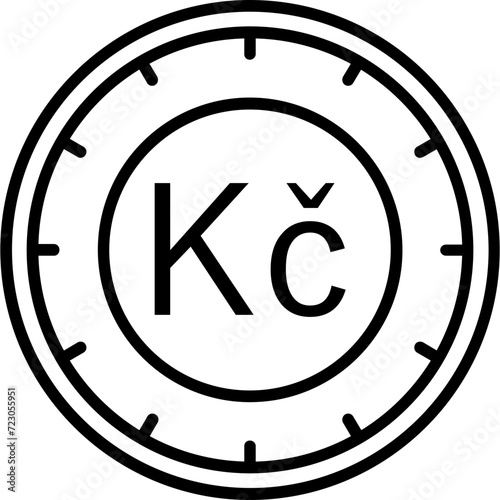 Czech Republic Koruna Coin Icon