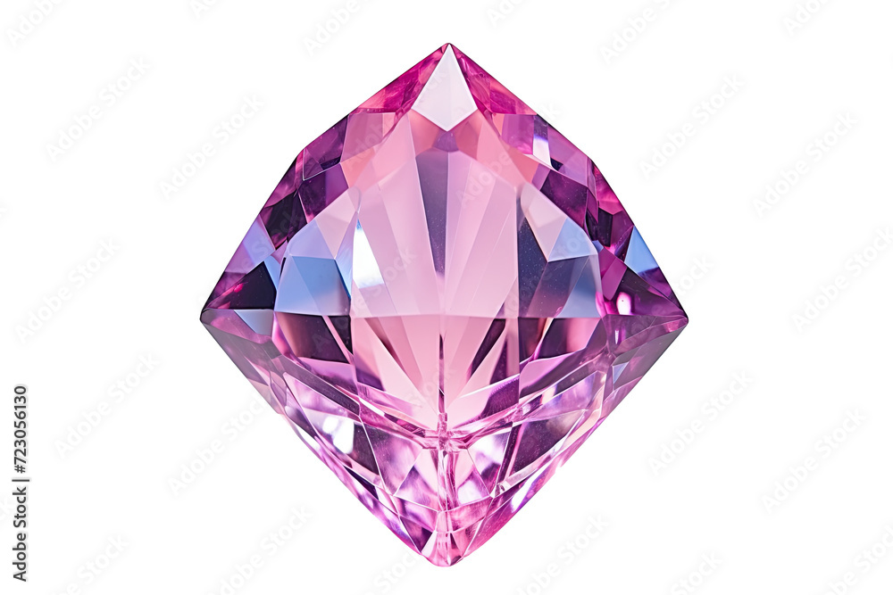 A fantastic purple single crystal, an illustration of a magic stone. A magic diamond with a cut A fantastic purple single crystal, an illustration of a magic stone. A magic diamond with a cut