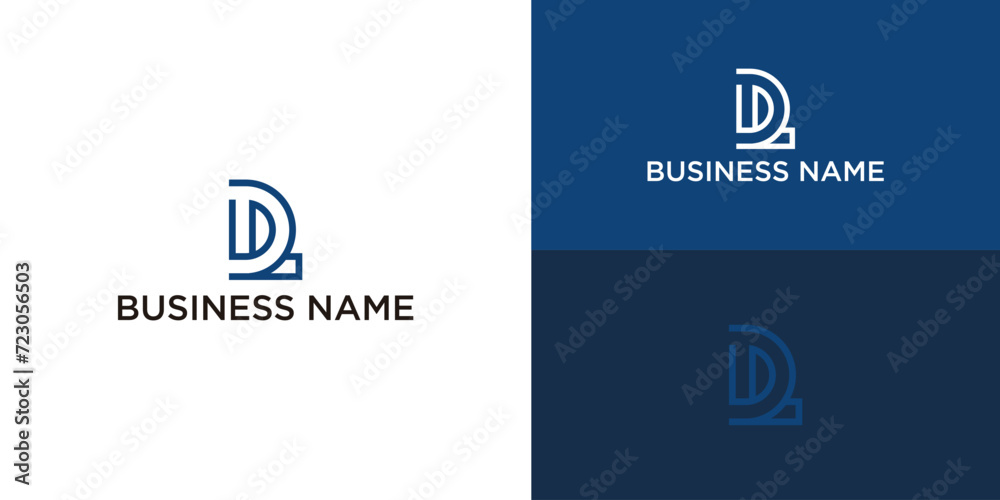 Letter LD DL Simple Monogram Logo