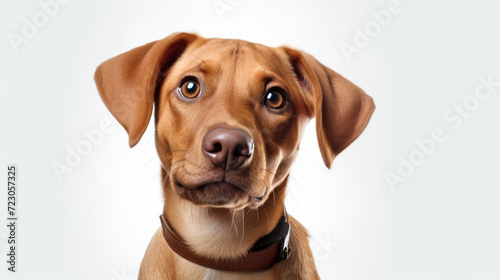 Portrait of a dog  looking straight into the camera