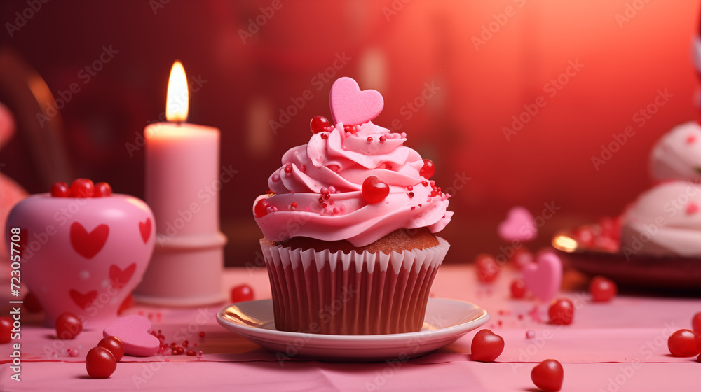 Romantic Valentine’s Day Cupcake and Decor Romantic Valentine’s Day Cupcake and Decor