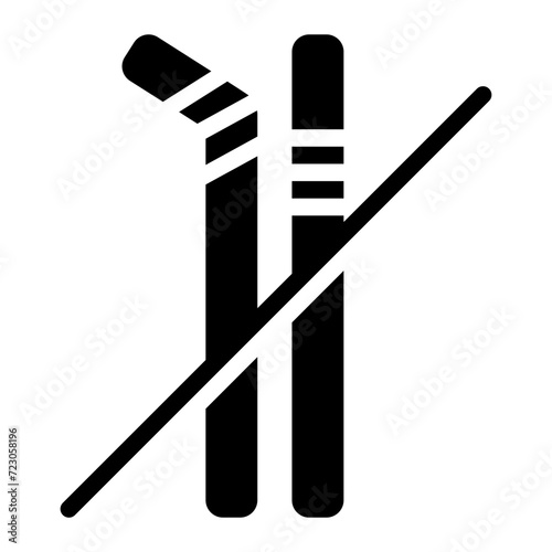 no straw glyph icon