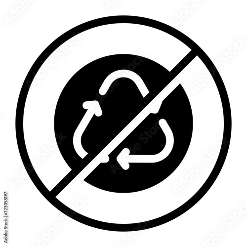 no recyclable glyph icon