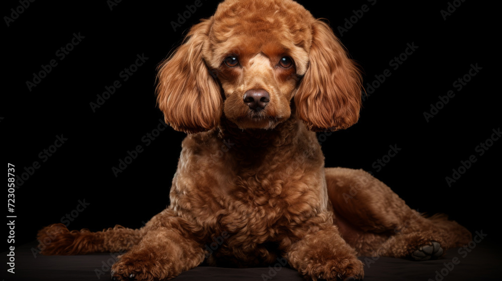 Portrait of a dog, looking straight into the camera Portrait of a dog, looking straight into the camera