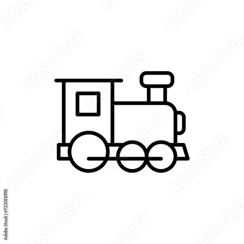 Train outline icons, minimalist vector illustration ,simple transparent graphic element .Isolated on white background