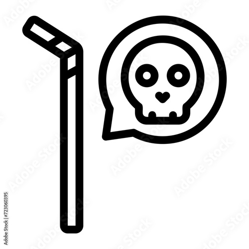 toxic material line icon