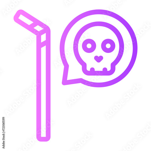 toxic material gradient icon
