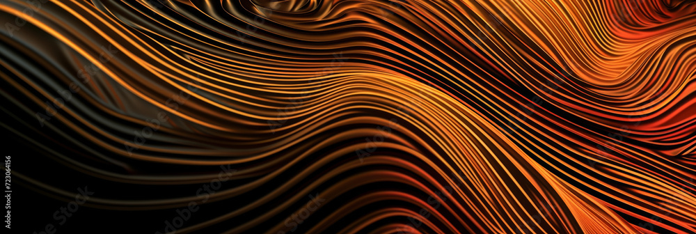 abstract wavy lines background, generative AI